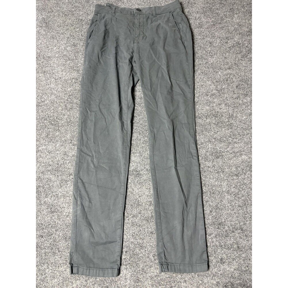 Zara Chino Pants Mens 38x30 Gray Regular Fit Straight Leg Flat Front Casual